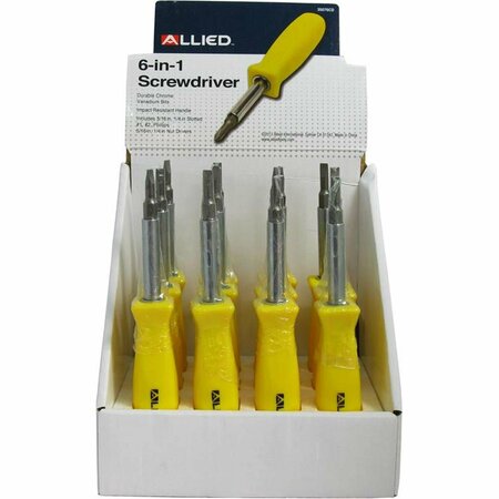 ALLIED 6-in-1 Counter Display Screwdriver 35076CD